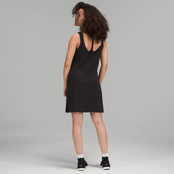 lululemon Black Classic-Fit Cotton-Blend Scoop Dress size 4 - Picture 2 of 12